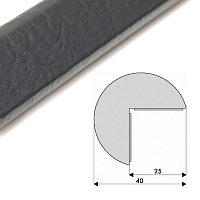 Ochranný profil 2, tmavě šedá, Ø 4 cm × 500 cm